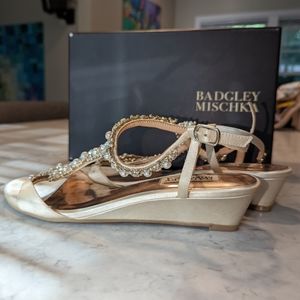 Badgley Mischka Ivory varali sandals